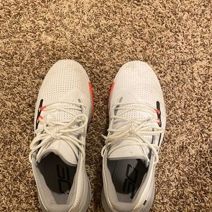 White Steph Curry basketball shoes